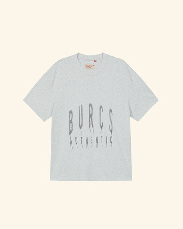 BURCS 워시드 빈티지 레터링 티셔츠 (2 컬러)