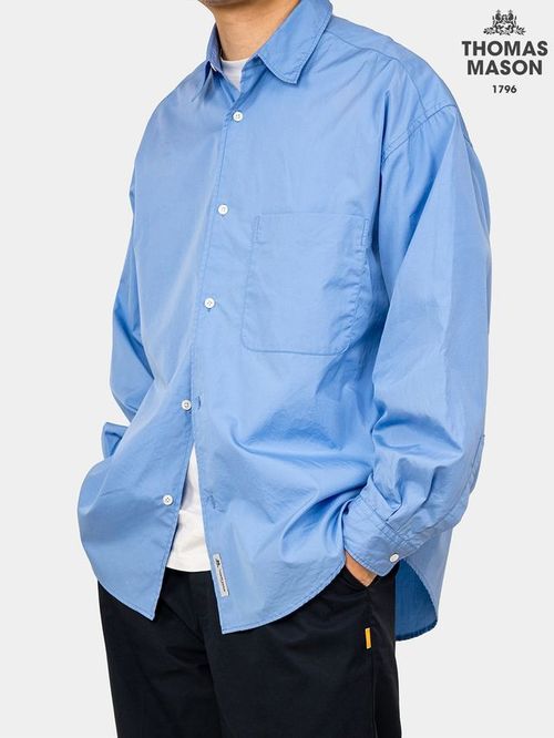 WHIMIN Thomas Mason 포플린 셔츠 (블루)