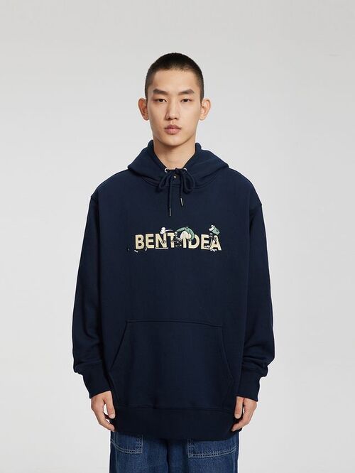 BENT IDEA 스케이트보드 로고 후드 티셔츠 (4컬러)