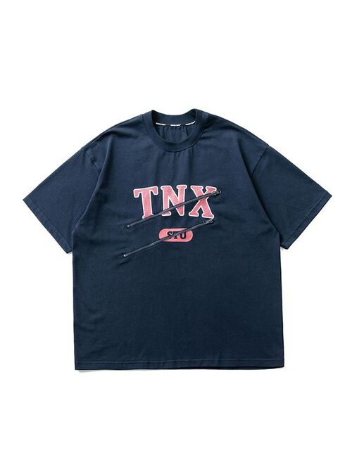TANOXI 지퍼 로고 티셔츠 (2 컬러)
