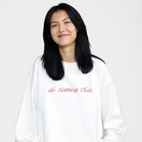 OKCENTER Do Nothing Club 스웨트셔츠 (화이트)