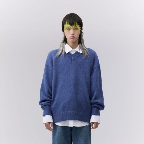 FUNKYFUN 브이넥 루즈핏 스웨터 (3 컬러)