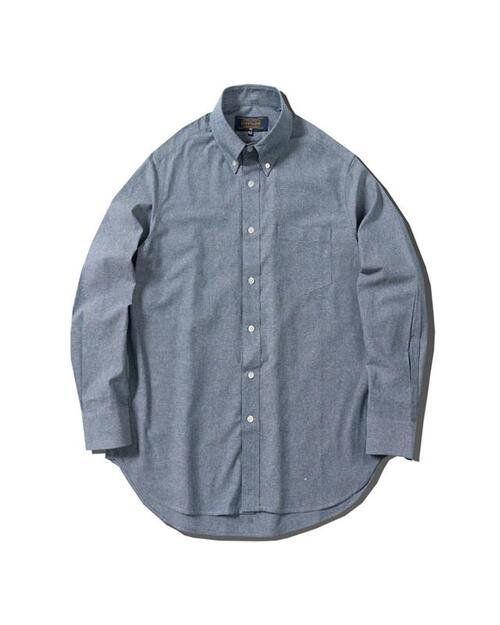 KUFFYLINK 샴브레이 버튼다운 셔츠 (블루)