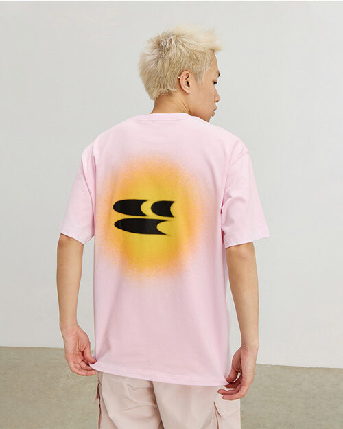 CRYINGCENTER 로고 그래픽 티셔츠 (핑크)