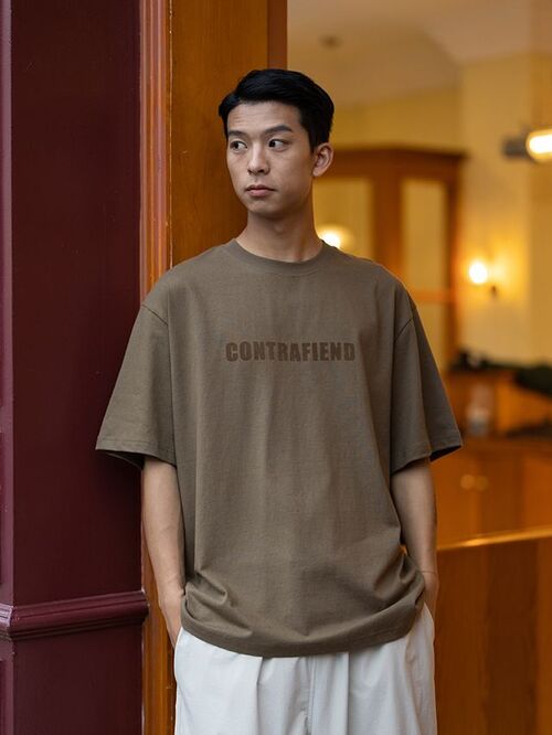 CONTRAFIEND 워시드 레터링 티셔츠 (3 컬러)
