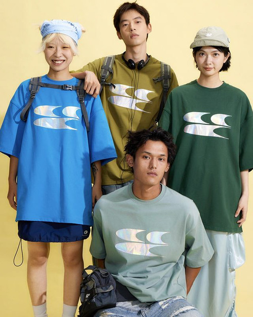 CRYINGCENTER 글리터 로고 티셔츠 (4 컬러)
