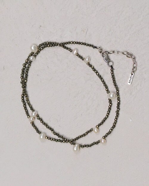 LOTUSMANN Natural Pyrite Mini Necklace