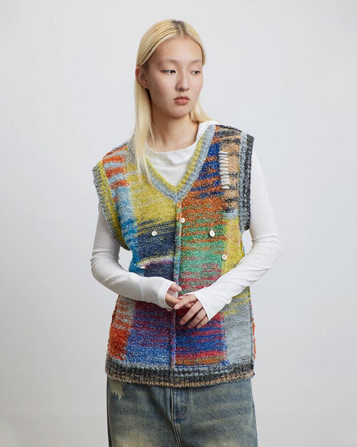 CONP Color Knitting Vest (멀티)