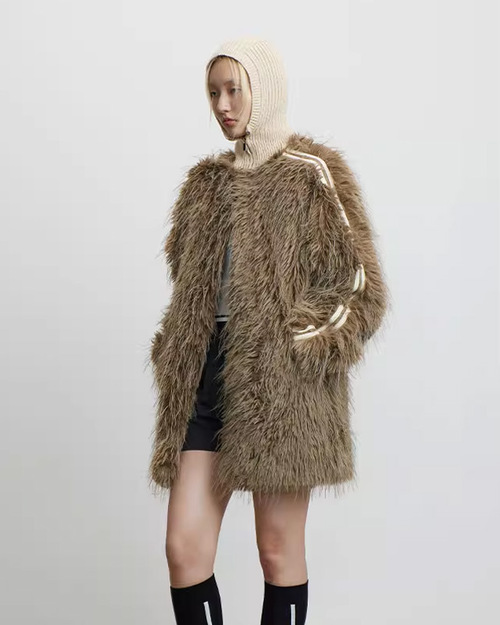 CONP Fur Overcoat (라이트 브라운)