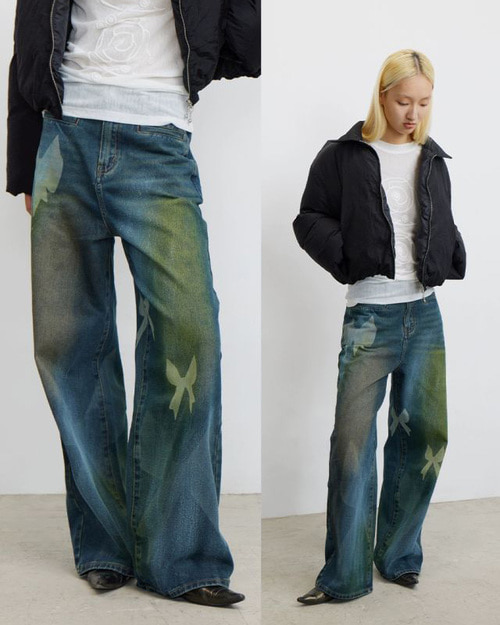 CONP Bowknot Painted Jeans (블루)