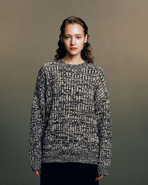 OPICLOTH 컬러믹스 스웨터 (블랙)