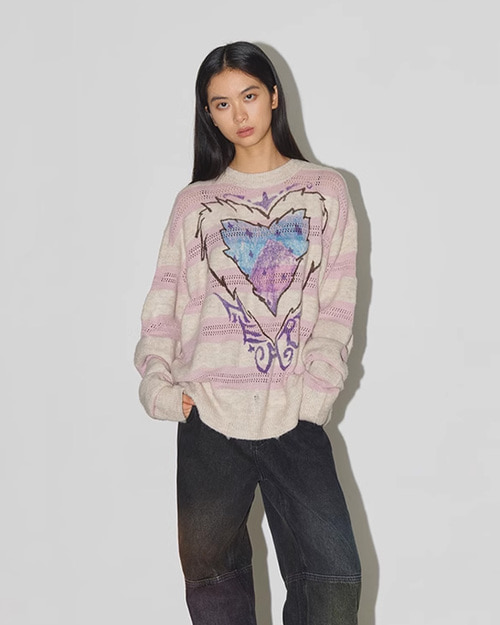 CONP Nature Heart Sweater (퍼플)
