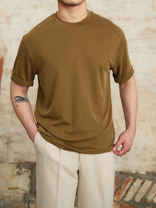LUSAN 베이직 텍스처 티셔츠 (5 컬러)