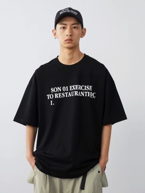 VAVUES 오버핏 레터링 티셔츠 (2 컬러)