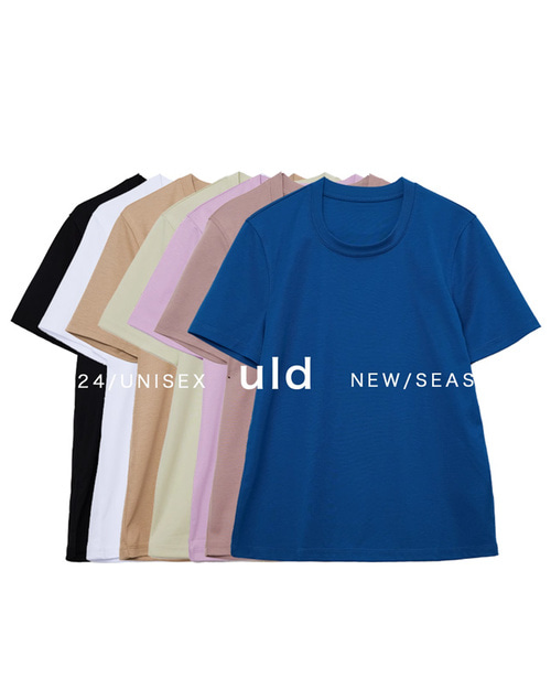 ULD 베이직 와이드넥 티셔츠 (7 컬러)