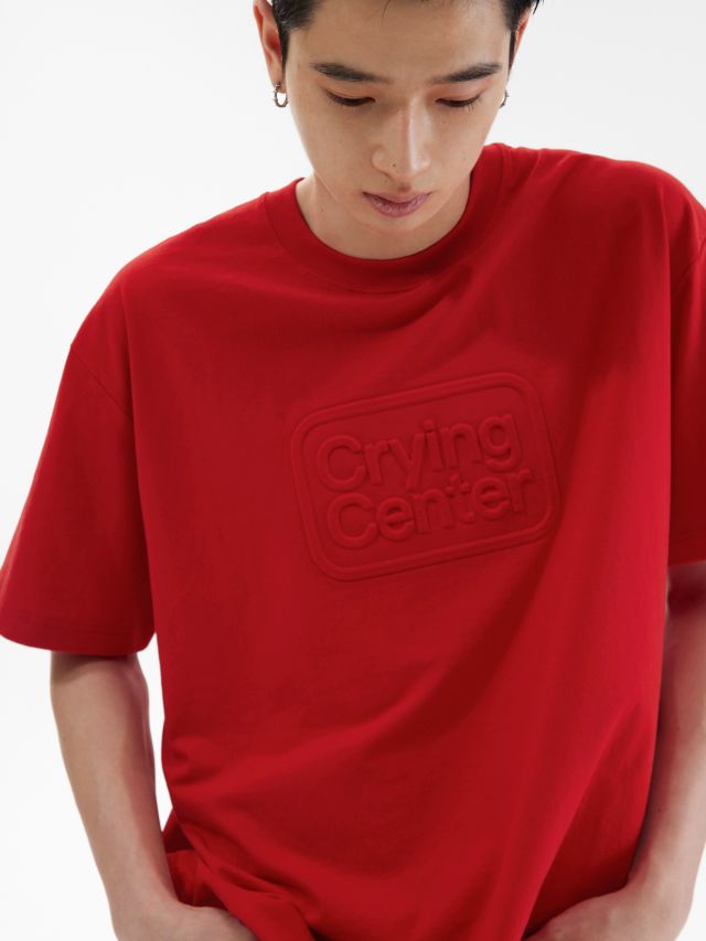 CryingCenter 엠보싱 로고 티셔츠 (2컬러)